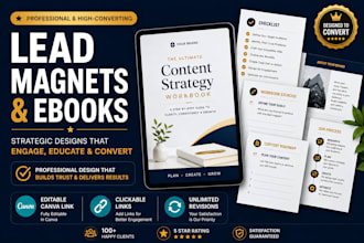 design professional pdf lead magnet, workbook, or ebood design