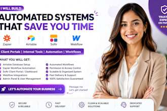zapier airtable softr webflow client portal internal tool automation workflow