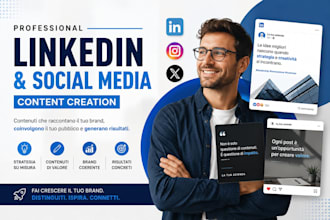 write professional linkedin posts and instagram captions in italian