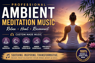 create ambient, meditation music, background music, sound track, relaxing, yoga
