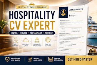 write ats optimized hospitality resume CV for hotel cruise restaurant jobs