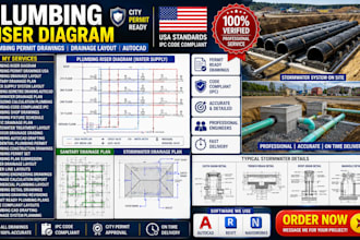 plumbing riser diagram plumbing permit drawings drainage layout autocad