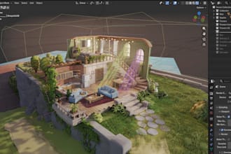 custom stylized 3d danorama environment,isometric interior,trpg scenery,stl,mp4