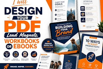 do lead magnet design, ebook design, workbook, brochure, canva pdf ebook design