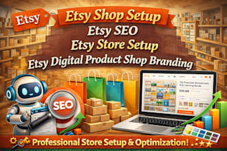 etsy shop setup etsy SEO etsy store setup etsy digital product shop branding