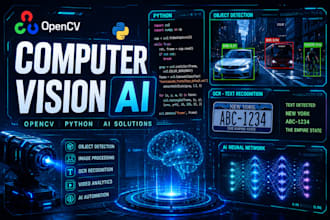 create custom computer vision and opencv python solutions