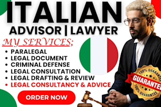 be your italian lawyer and legal advisor