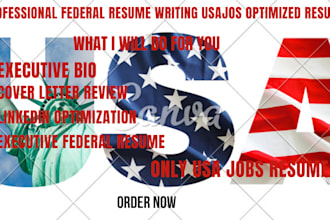 write a professional federal resume for usajobs applications