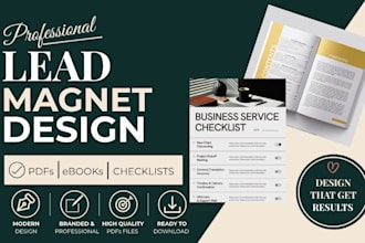 design professional lead magnet ebook and PDF