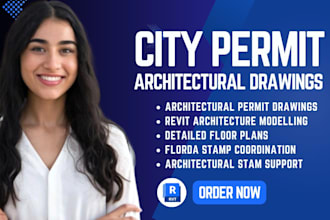 architectural stamp permit drawings city permit revit architeture florida stamp