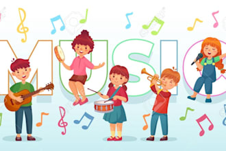 sing children nursery rhymes jingles intro lullaby as a male vocalist