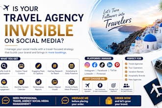 manage travel agency social media marketing as content creator