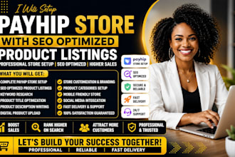 setup payhip store with seo optimized product listings