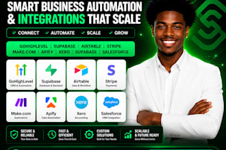 gohighlevel supabase airtable stripe make com apify xero supabase salesforce