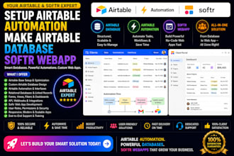 setup airtable automation make airtable database softr webapp airtable expert