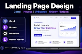 design carrd hocoos unbounce unicorn platform website carrd landing page design