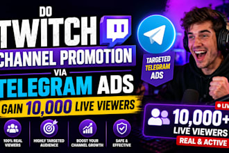 do advance twitch channel promotion to gain engagement and live viewers