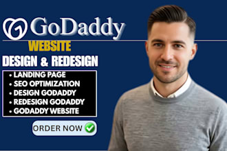 design or redesign godaddy website with godaddy website builder