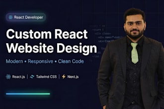 design and develop a custom react website