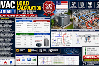 load calculation manual j hvac permit drawings heating cooling report