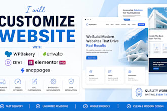 customize website with wpbakery envato divi elementor pro snappages builder