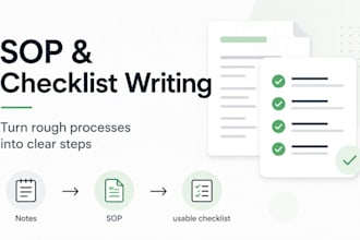 turn your rough process into a clear sop or checklist
