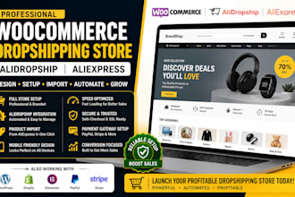 build woocommerce alidropship aliexpress dropshipping wordpress ecommerce site
