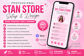 setup stan store  stan store marketing flows and campaign and gumroad setup