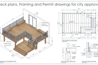 design deck plans, framing and permit drawings for city approval