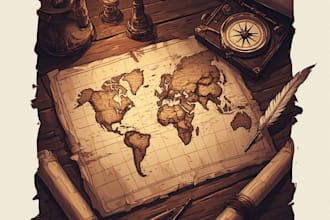 create high quality professional and authentic historical replica maps