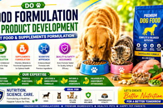do food formulation and product development pet food and supplements formulation