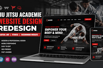 jiu jitsu academie website design redesign martial art fitness taekwondo website