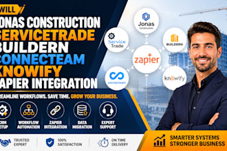 jonas construction servicetrade buildern connecteam knowify zapier integration
