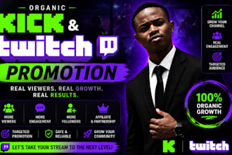 do kick twitch promotion to bring subs, twitch viewers, twitch affiliate kick