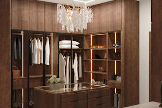 interior design walk in closet, dressing room, corridor, bathroom interior, spa