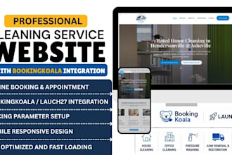 build house and office cleaning service website booking koala and pricing setup