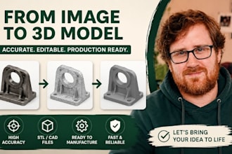 reverse engineer product from image, stl cad recreation service pro