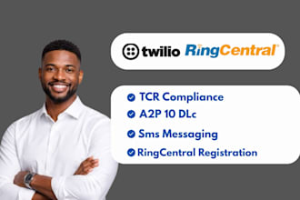 setup twilio a2p 10dlc, SMS setup, ringcentral sms