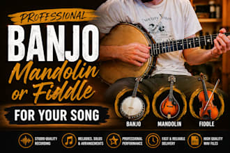 record authentic country banjo, mandolin or fiddle for your track