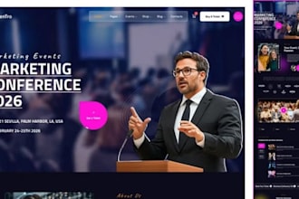 build squarespace conference website setup event landing page festival website