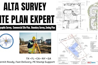 prepare alta survey topographic survey commercial site plan USA