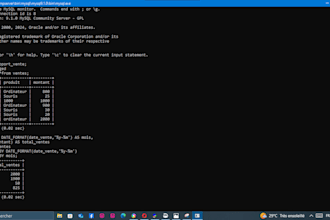 create sql queries database and reports using mysql