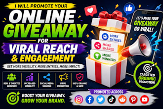 promote your online giveaway for viral reach and engagement