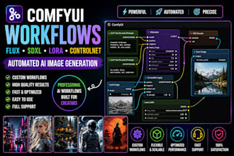 custom comfyui workflow for flux, sdxl, controlnet and ai image generation