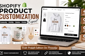 set up kickflip zakeke customily printful product customization on shopify