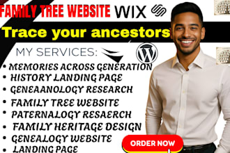 design a stunning family tree website,trace your ancestor,genealogy website