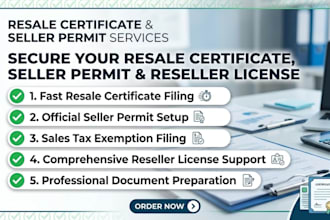 get resale certificate, seller permit, reseller certificate, sales tax exemption