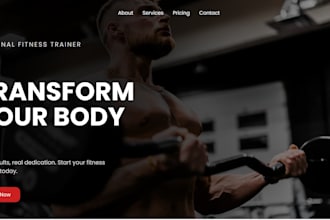 build a modern responsive website for your fitness business