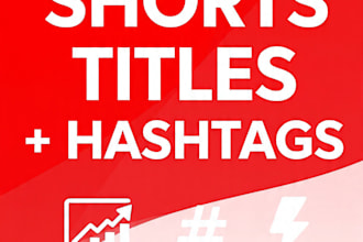 write viral youtube shorts titles, hashtags, and thumbnail text