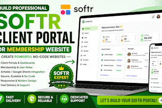 build softr client portal membership  softr no code website autods zendrop wiio